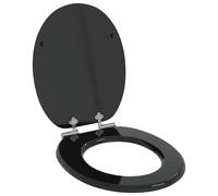 vidaXL Sedile del WC Nero 44 x 38 cm Legno ingegnerizzato
