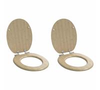 vidaXL Sedile per toilette con chiusura morbida 2 pcs 44 x 38 cm
