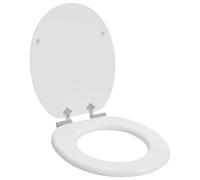 vidaXL Sedile per toilette con chiusura morbida Bianco 44 x 38 cm