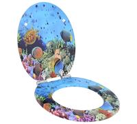 vidaXL Sedile per toilette con chiusura morbida Blu mare profondo