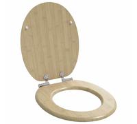 vidaXL Sedile per toilette con chiusura morbida Colore bamboo chiaro