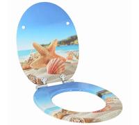 vidaXL Sedile per toilette con chiusura morbida Conchiglia di mare