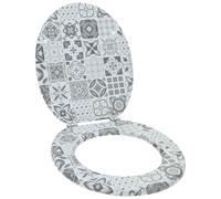 vidaXL Sedile per toilette con chiusura morbida Grigio 44 x 38 cm