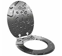 vidaXL Sedile per toilette con chiusura morbida Grigio 44 x 38 cm