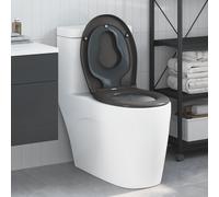 vidaXL Sedile per Toilette Familiare con Sedile per Bambini Sgancio Rapido in Duroplast