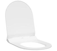 vidaXL Sedile per WC in Bianco, con Finitura Opaca. Realizzato in Polipropilene Antibatterico, ha meccanismo Soft Close e Cerniere con Rilascio rapido Che ruotano a 360°. Adatto per Toilette a Forma