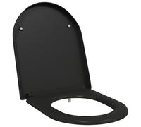vidaXL Sedile WC con Rilascio Rapido e Chiusura Morbida Duroplast Nero di