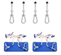 vidaXL Seggiolini Altalena 2 pz con Pietre Arrampicata Blu Polietilene