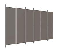 vidaXL Divisorio a 6 Pannelli Antracite 300x200 cm Tessuto