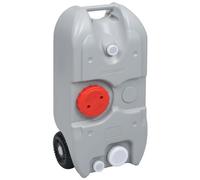 VIDAXL - Serbatoio d'Acqua con Ruote per Campeggio 40 L Grigio