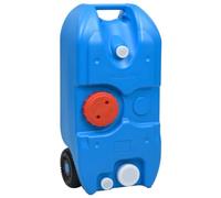 vidaXL Serbatoio d'Acqua con Ruote per Campeggio Contenitore per Acqua a Rotelle Cisterna per Liquidi Mobile Tanica con Ruote 40 L Blu