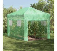 vidaXL Serra con struttura pop-up Verde 280 x 410 x 315 cm Ferro