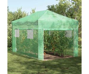 vidaXL Serra con struttura pop-up Verde 290 x 430 x 315 cm Ferro