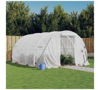 vidaXL Serra con Telaio in Acciaio Bianco 12 m² 4x3x2 m