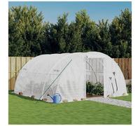 vidaXL Serra con Telaio in Acciaio Bianco 16 m² 4x4x2 m