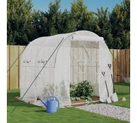 vidaXL Serra con Telaio in Acciaio Bianco 4 m² 2x2x2 m