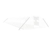 vidaXL Serra con Telaio in Acciaio Bianco 64 m² 16x4x2 m