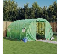 vidaXL Serra con Telaio in Acciaio Verde 12 m² 4x3x2 m