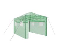 vidaXL Serra per entrare con telaio apribile, verde, 430 x 290 x 315 cm, in acciaio