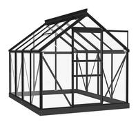 vidaXL Serra in Vetro Antracite 155x200,5x191 cm Telaio in Alluminio