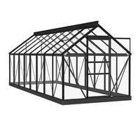 vidaXL Serra in Vetro Antracite 155x395,5x191 cm Telaio in Alluminio