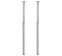 vidaXL Set 2 Gambe telescopiche per Mobile Tavolo in Ferro Cromato 710mm-1100 mm