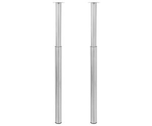 vidaXL Set 2 Gambe telescopiche per mobili Tavolo Acciaio Inossidabile e Ferro 710 mm-1100 mm