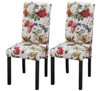 Vidaxl - Set 2 Sedie Da Tavola In Legno Con Design Floreale