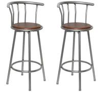 vidaXL Sgabello Bar Cucina Pub Coppia di sgabelli con Schienale poltroncina