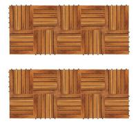 Vidaxl - Set 20 Pz Piastrelle Acacia Per Pavimento 30 X Cm Modello Verticale
