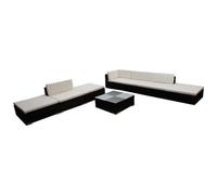 vidaXL - Set 20 Pz Seduta Da Giardino Mobile Polirattan Marrone