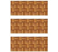 vidaXL - Set 30 Piastrelle In Legno Di Acacia Per Pavimento 30 X 30 Cm