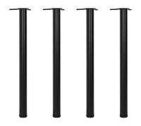 vidaXL Set 4 Gambe Nere in Ferro zincato per Tavolo Altezza Regolabile 60x870 mm