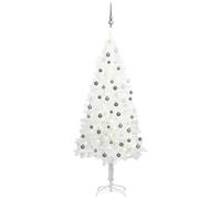 VIDAXL - Set Albero Natale Artificiale con LED e Palline Bianco 180 cm