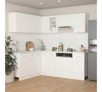 vidaXL Set Armadi da Cucina 11 pz Lyon Bianco in Truciolato