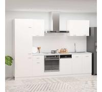vidaXL Set Armadi da Cucina 7 pz Lyon Bianco in Truciolato