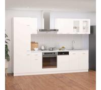 vidaXL Set Armadi da Cucina 8 pz Lyon Bianco in Truciolato