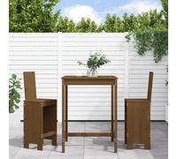 vidaXL Set Bar da Giardino 3 pz ambra in Legno Massello di Pino