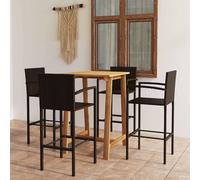 vidaXL Set Bar da Giardino 5 pz Marrone