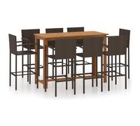 VIDAXL - Set Bar da Giardino 9 pz Marrone