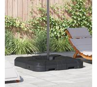 vidaXL Set Base Ombrello 2 pcs Nero 88.5 x 88.5 x 12 cm Plastica