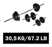 vidaXL - Set Bilanciere + 2 Manubri 30.5kg