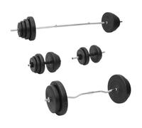 vidaXL Set Bilanciere e Manubri con Dischi 120 kg
