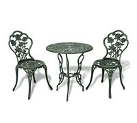AX Tavolo 2 Sedie Verde Romantico MC110kg Decor Alluminio Patio Elegante + 42164