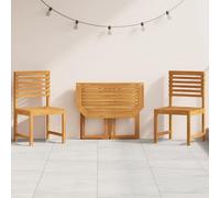 vidaXL Set Bistro da Giardino 3 pcs Marrone Legno di Acacia Massello