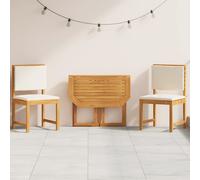 vidaXL Set Bistro da Giardino 3 pcs Marrone Legno di Acacia Massello
