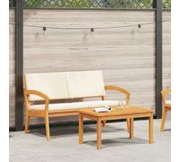 vidaXL Set bistrot 2 pcs Olio Naturale Legno di Acacia Massello