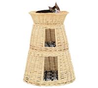 vidaXL Set Ceste per Gatti con Cuscini 3 pz 47x34x60 cm Salice Naturale