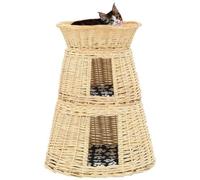 VIDAXL - Set Ceste Per Gatti Con Cuscini 3 Pz 47x34x60 Cm Salice Naturale