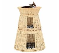 vidaXL Set Ceste per Gatti con Cuscini 3 pz 47x34x60cm Salice Naturale